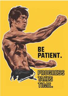 Starxdecals 30 cm Bruce lee quotes wall sticker - Bruce lee wall sticker - Motivational quotes Self Adhesive Sticker