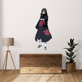 WallWonders 70 cm " Itachi Uchiha " Multi color Vinyl Wall Stickers size 70X30cm Self Adhesive Sticker
