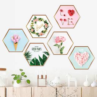 Indian Royals 60 cm Tropical Plants Pattern frame vinyl Film Self Adhesive Wall Sticker Self Adhesive Sticker