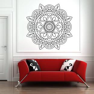 Xskin 57 cm Mandala Wall Decals Bedroom Decor, Decorative Wall Sticker Wall Decoration Self Adhesive Sticker