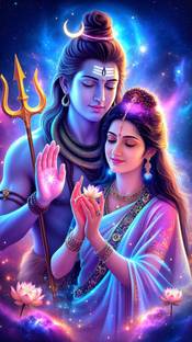 swaroopa 16.5 inch Shiv parvati A3 size non tearable sticker Self Adhesive Sticker