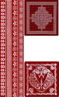 abs herbals 30 inch ABSHERBALS MEROON RANGOLI KOLAM STICKER PACK OF 6PIC Removable Sticker