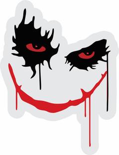 The Printpack 15 cm Killing Joker Smile Bike Self Adhesive Sticker