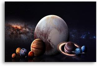 PRINTHUBS 45.72 cm Space Solar System Poster For Room Home office Wall Decor (Size 12x18 In)S1 Self Adhesive Sticker