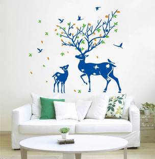 Flipkart SmartBuy 97 cm Wall Decals ' Mom And Little Deer ' Self Adhesive Sticker