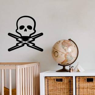 Xskin 29 cm Death Proof Grindhouse Skull Lightning Self Adhesive Sticker