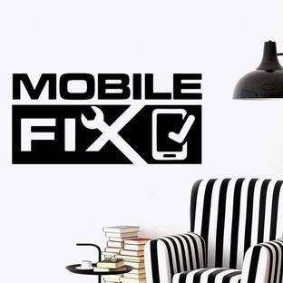 SnappyVinyl 56 cm Large Mobile Repair Fix Logo Window Self Adhesive Sticker