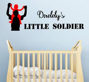 Wollfill 57 cm Daddy's Little Soldier Wallsticker Self Adhesive Sticker