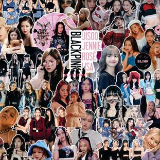 Animes On Trend 3 inch BLACKPINK - JENNiE JISOO LISA ROSE - Best Gift for BLACKPINK Fan Girls & Boys Self Adhesive Sticker