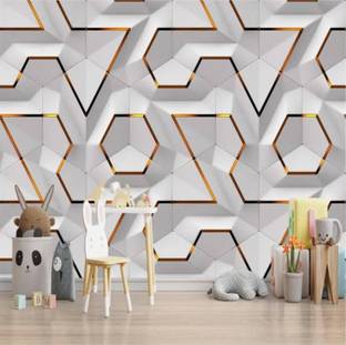 RoseCraft 45 cm 3D DIAMOND CUT DESIGN Wallpapaer Sticker 28 sqft ( 45cm x 600cm ) Self Adhesive Sticker