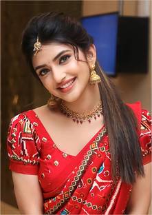 Eltass 30 cm Sreeleela wall sticker - Actress sreeleela cute smile wall sticker Self Adhesive Sticker