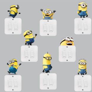Happy Walls 35 cm Minions switchboard stickers Self Adhesive Sticker