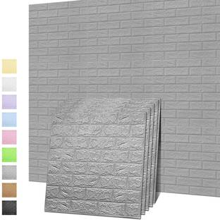 Flipkart SmartBuy 77 cm 3D Brick Wallpaper For Wall Self Adhesive Sticker