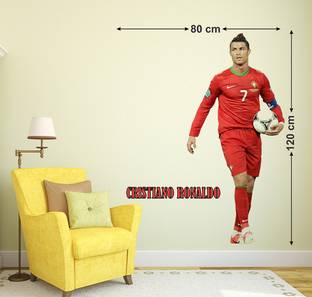 Wallzone Ronaldo Large Vinyl Wallsticker (80 cm x 120 cm)