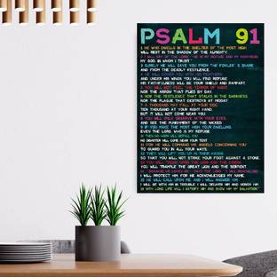 Wall gallery 45.72 cm Bible Verses Wall Art for Kids,Psalms 91 Scripture Glowing Sticker 18 x12 inc Self Adhesive Sticker