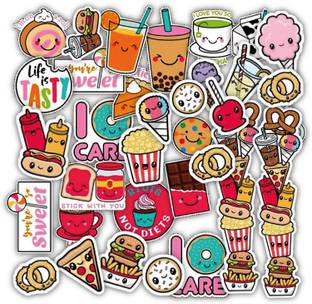 woopme 29 cm Food fruits theme Scrapbook Sticker Set For Journal Notebook Diary Self Adhesive Sticker