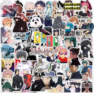 ThePaper9Store 6 cm Jujutsu Kaisen stickers Laptop, Phone Case, Guitar,etc. Waterproof Residue Free Self Adhesive Sticker