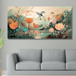 saf 48 inch Unframed Rolled Art Print Nature Art Canvas For Home Décor CR-222 Self Adhesive Sticker