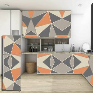 PR DESIGN SOLUTION 40 cm Geometric Wallpaper Sticker (16 inch x 90 inch) Self Adhesive Sticker