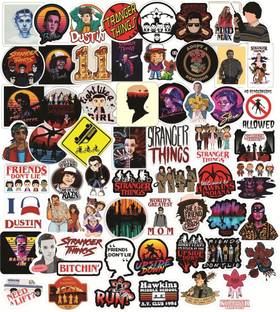 PIXELARTZ 6 cm Kids TV Series Theme Styling Doodle DIY Vinyl Stickers for Laptop, Guitar Self Adhesive Sticker