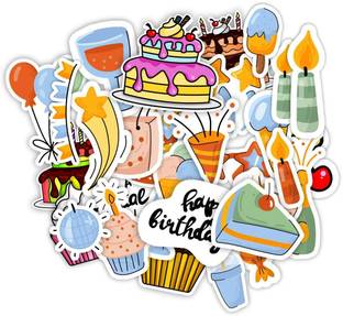 woopme 29 cm Happy birthday theme Scrapbook Stickers Set For Journal, Diary Self Adhesive Sticker