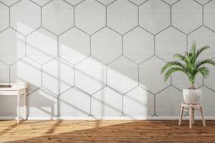 FOKRIM 300 cm silver hexagone 45x300 3042 Self Adhesive Sticker