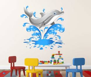 Wollzo 60 cm Dolphin Removable Sticker