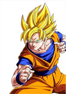 Eltass 30 cm Goku wall sticker - Anime goku wall sticker - Dragon ball z Self Adhesive Sticker