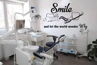 Xskin 80 cm Smile dental clinic wall, Wall Stickers Home Decor Waterproof Wall Decals Self Adhesive Sticker