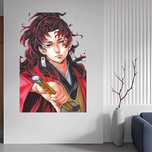 WallBiirds 60 cm Demon Slayer Yoriichi Tsugikuni Anime wall sticker Self Adhesive Sticker