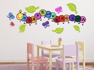 Littlebuds Tamil Alphabets Medium Vinyl Wallstickers (120 cm x 50 cm)