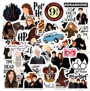 CrackPunk 2.5 inch Magical Harry Potter Vinyl Laptop, Phone, Guitar Stickers Durable, Waterproof Self Adhesive Sticker