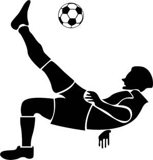 god & god's 41 cm New HIT & Trendy FOOTBALL PLAYER Self Adhesive Sticker