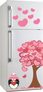 sr enterprises 95 cm heart shape tree refrigerator design(48x95) Self Adhesive Sticker