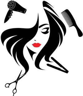 stylishdecor 60 cm m...hair dryer salon Self Adhesive Sticker