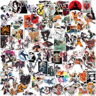 WALLDESIGN 3 inch Naruto Anime Manga Fan Sticker Set 98 pcs-Mobiles,Laptops,Gifts & Accessories Self Adhesive Sticker