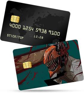 STICK IT UP 3.11 inch Chainsaw Man Credit Card Skin Sticker for Debit/Credit/ATM Cards Non-Reusable Sticker