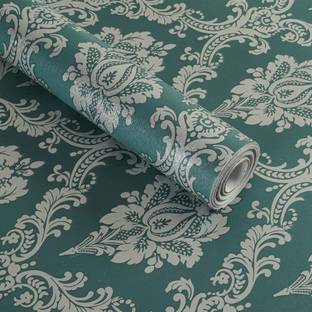 NuWallpaper 1000 cm Retro Damask Peel and Stick Wallpaper Revamp Furniture Wall Surface Decor Paper Self Adhesive Sticker