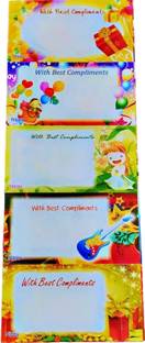 Super Easy 5 cm 10 Sheet With Best Compliments Sticker Suitable for Gift Wrapping and Cover Note Self Adhesive Sticker