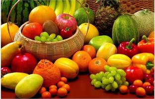 Imression wall 86 cm Veg and Fresh fruits Wallpaper/Wall Sticker Multicolour - Kitchen Wall Coverings Area ( 60Cm X 91Cm ) Self Adhesive Sticker