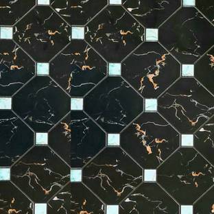 Flipkart SmartBuy 200 cm Black Marble Tiles Peel and Stick Self Adhesive Wallpaper (200CM X45CM) Self Adhesive Sticker