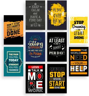 PRINTHUBS 45.72 cm Motivational Quote Poster For Room Home office Gym Wall Decor (Size 12x18 In)D14 Self Adhesive Sticker
