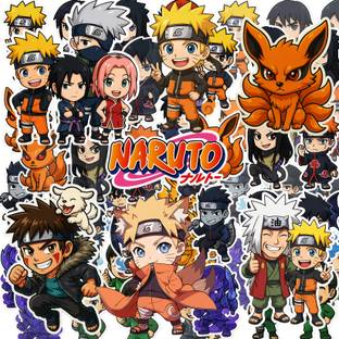 KraftCrate 6 cm Naruto Inspired Anime Stickers|Waterproof & Resin Coated material| Self Adhesive Sticker
