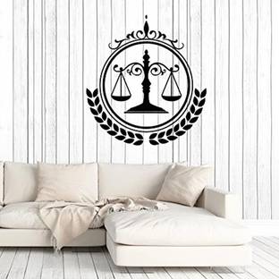 Xskin 32 cm Law Justice, Wall Stickers Home Decor Waterproof Wall Decals Self Adhesive Sticker