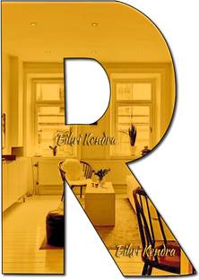 Chote Mote Seller 15.24 cm Alphabet Letter (R) Silver mirror sticker for wall acrylic sticker Self Adhesive Sticker