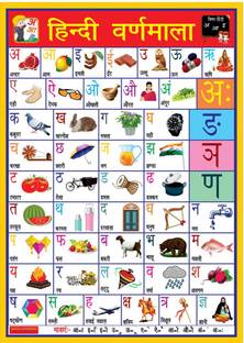 ZEN TREK 45 cm Hindi Varnmala Self Adhesive Sticker