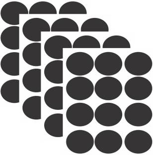 Flipkart SmartBuy 4 cm Waterproof Chalkboard Label Stickers for Storage Organizer (Standard, Black, 48 Piece) Self Adhesive Sticker