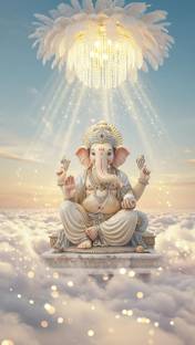 swaroopa 16.5 inch Ganesha Sticker Self Adhesive Sticker