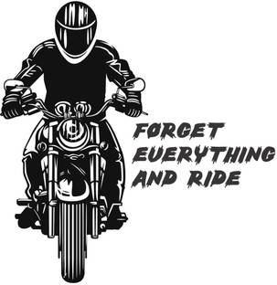 VCREATE DECOR 58 cm BIKE DESIGN Wall Sticker Self Adhesive Sticker