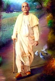 ShubhFly 47 cm Bhaktivedanta Swami Prabhupada ISKCON founder Srila Prabhupada Photo Sticker Self Adhesive Sticker